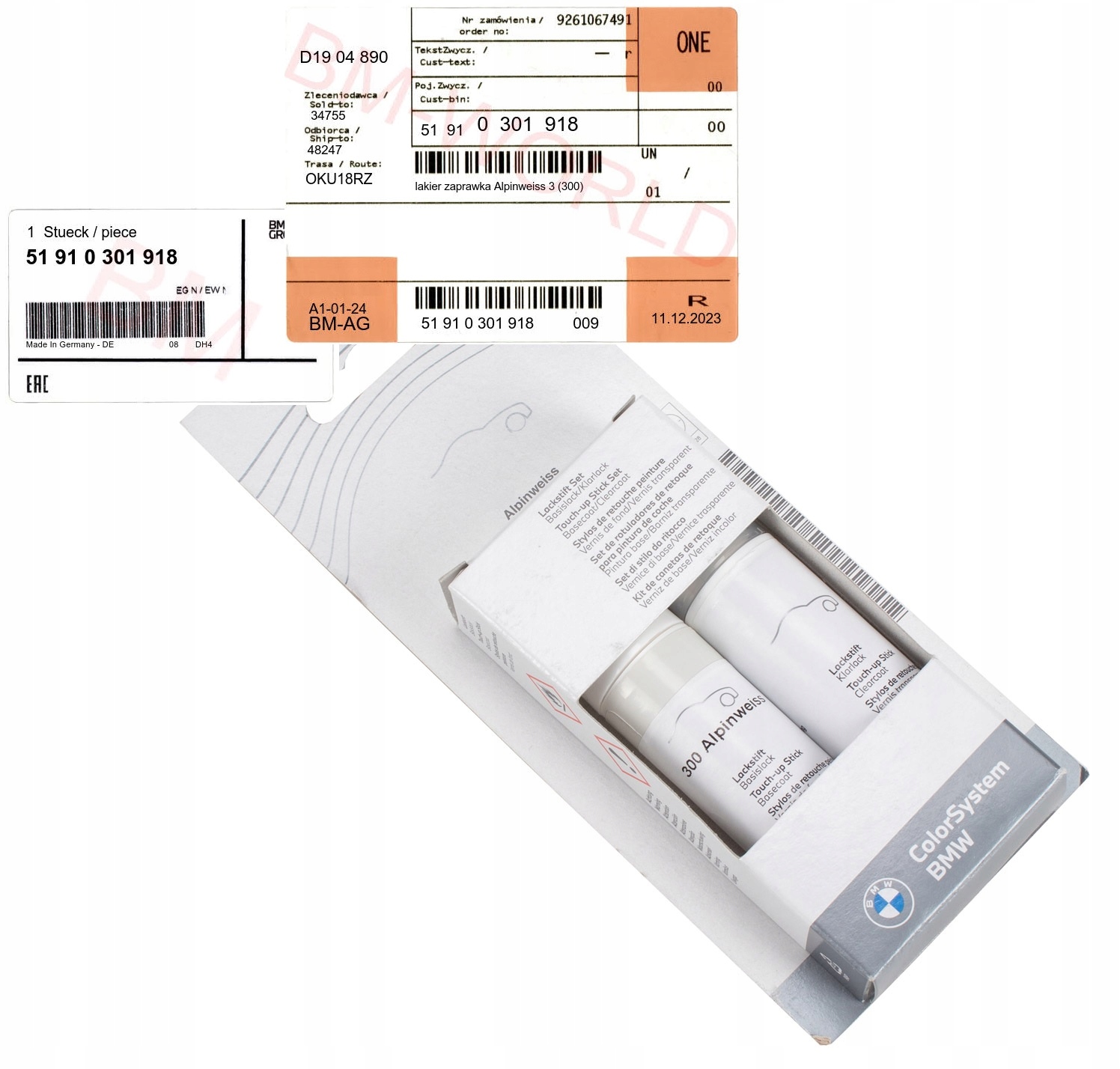 Nový originální Oe Bmw lak Alpinweiss 3 (300) Bmw Aso