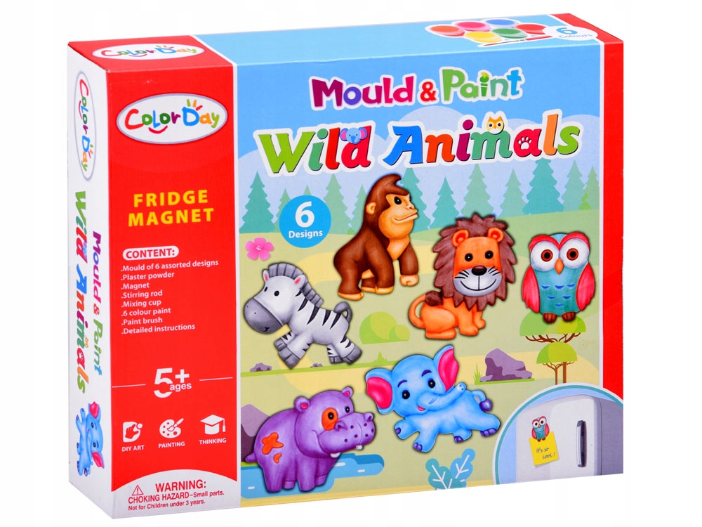 Zrób magnes na lodówkę ZWIERZĘTA Safari ZA3770 Wiek dziecka 5 lat +
