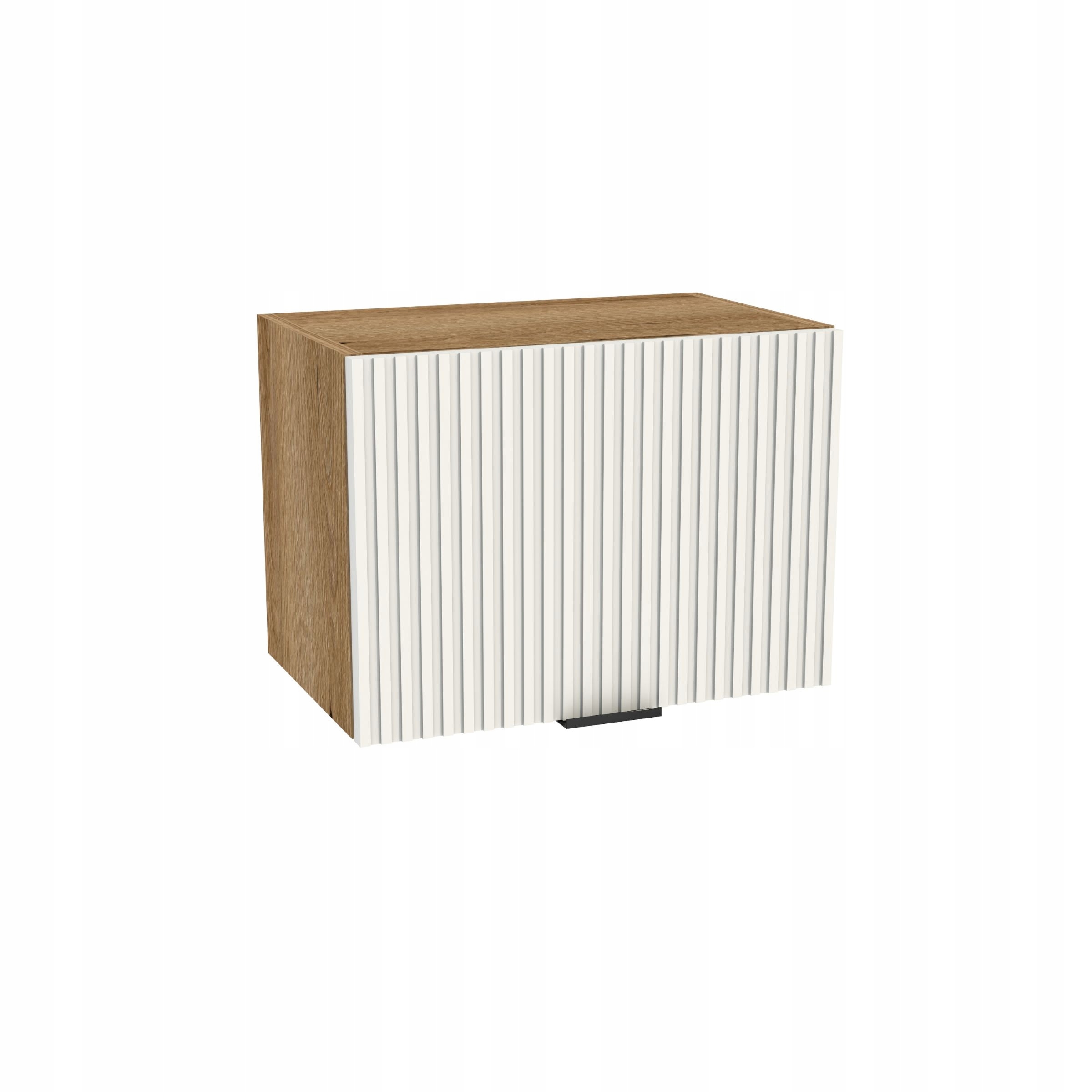 Horná kuchynská digestorová skrinka 50/36 Vigo Dub Evoke predná časť Ryfla biela mat