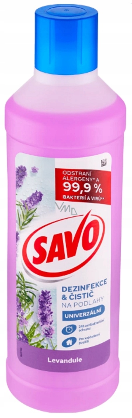 Levně 4X Savo Univerzální čistič podlah Levandule, 1000 ml