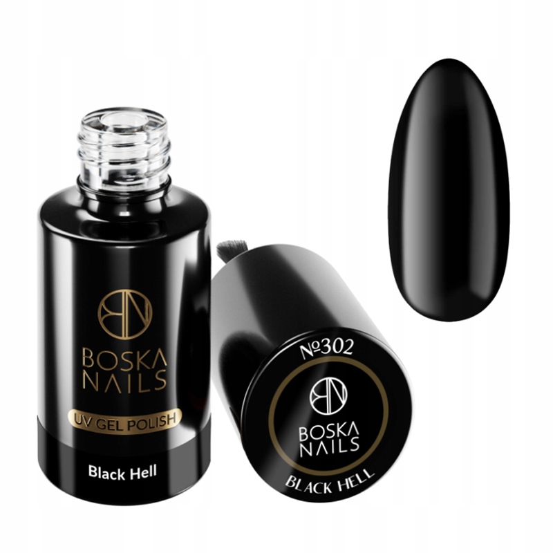 

Boska Nails Lakier hybrydowy 6ml Black Hell 302