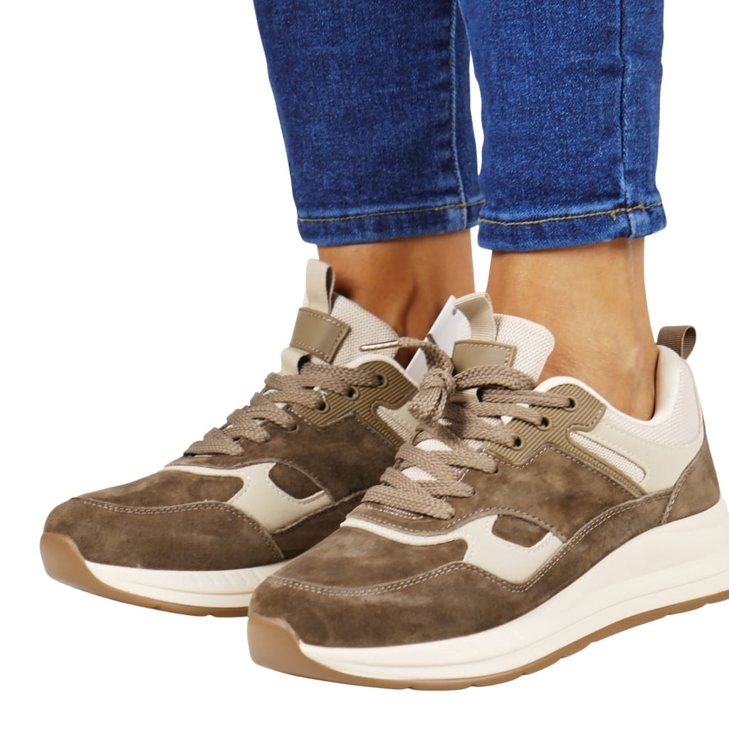 Tenisky Polobotky Kožené Sportovní Boty Elegantní Kotníkové Pohodlné Béžové