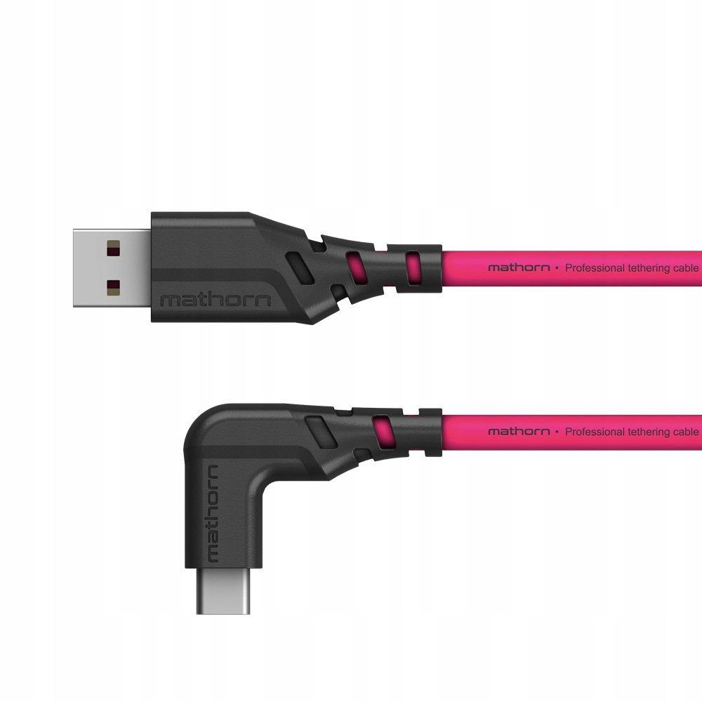 Mathorn MTC-201M kabel Usb-a/usb-c 90° 2m 10Gbps 60W Magenta