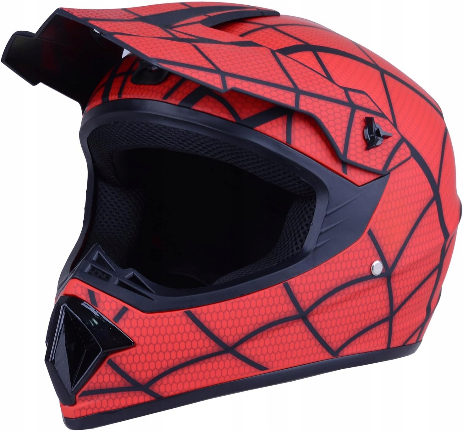Detská Motocyklová Prilba pre dieťa S 55-56 cm spiderman okuliare