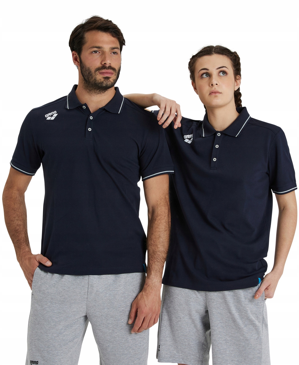 Koszulka polo bawełniana unisex Arena Team Poloshirt Solid Navy R.XL