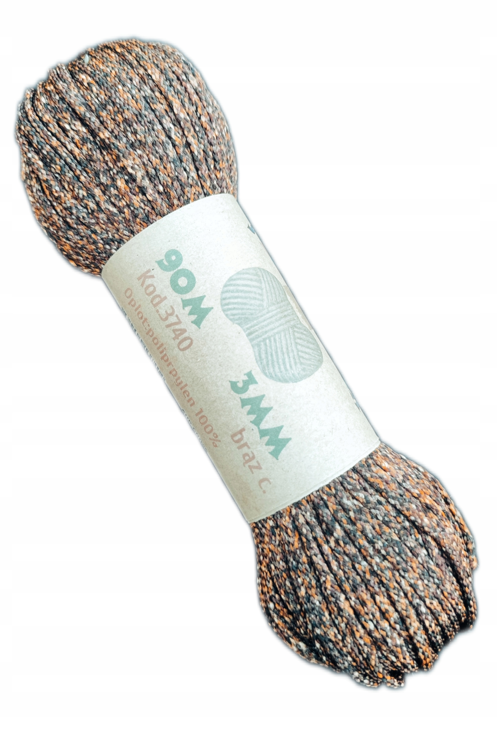 Sznurek ozdobny, pleciony 3mm 90m