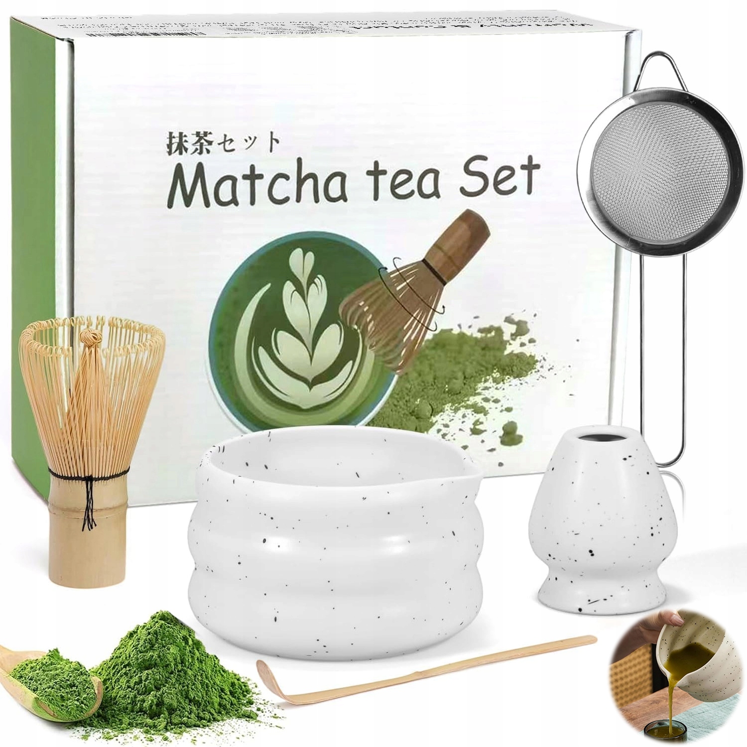 Levně Dárek Sada Bambusového Dárková Sada Matchy Chashaku, 5 Kusů