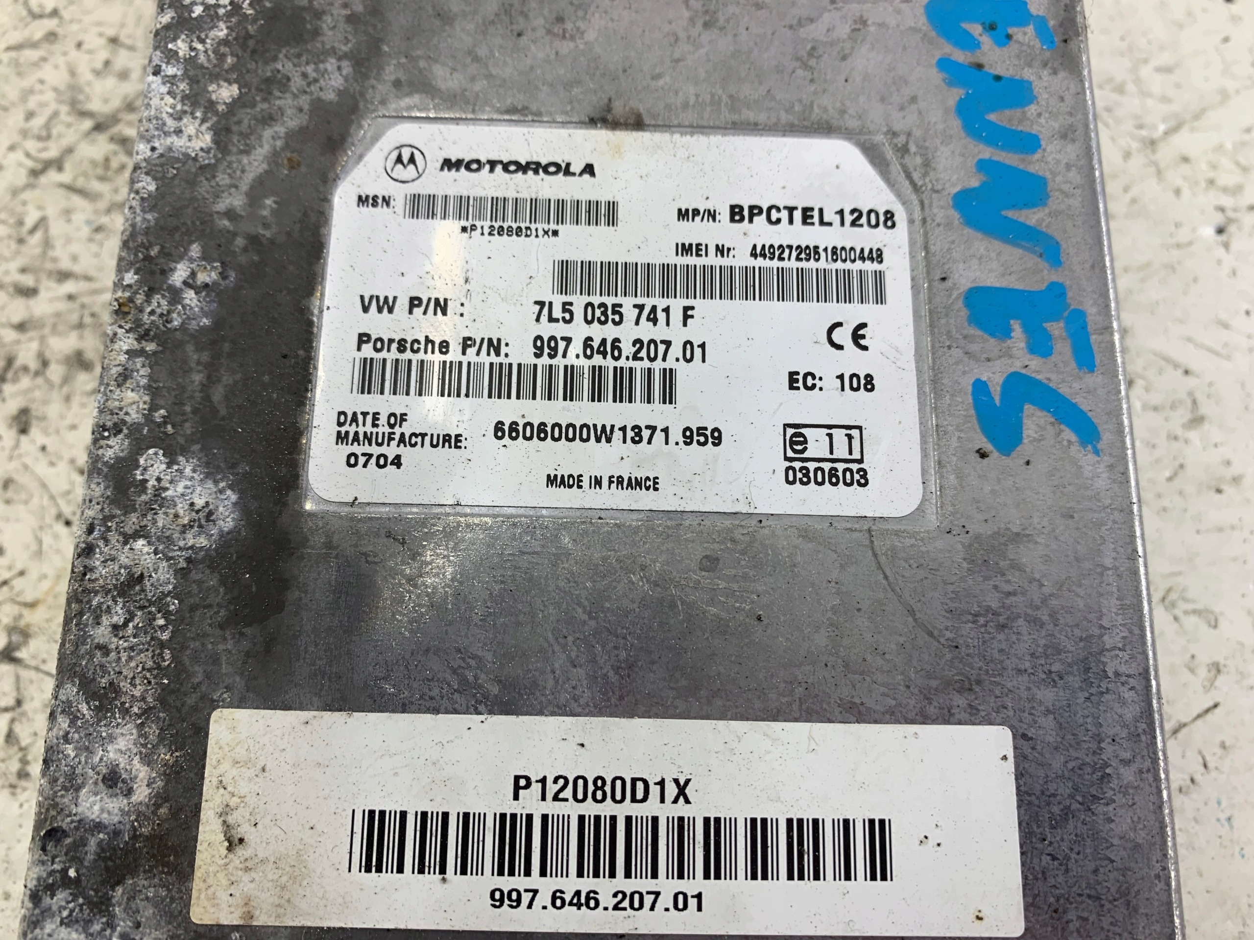 PORSCHE CAYENNE e VW TOUAREG modulo centralina TELEFONU 7L5035741F