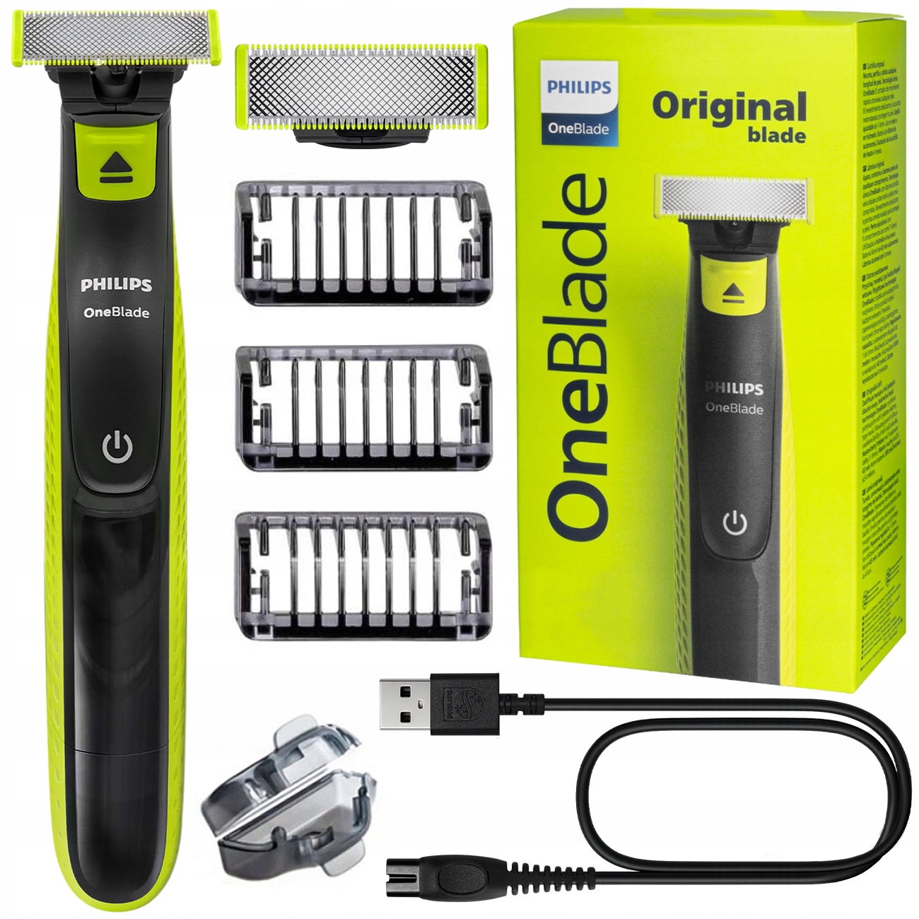 Golarka Męska Philips Oneblade QP2724/10 Maszynka Do Golenia Twarzy Nasadki