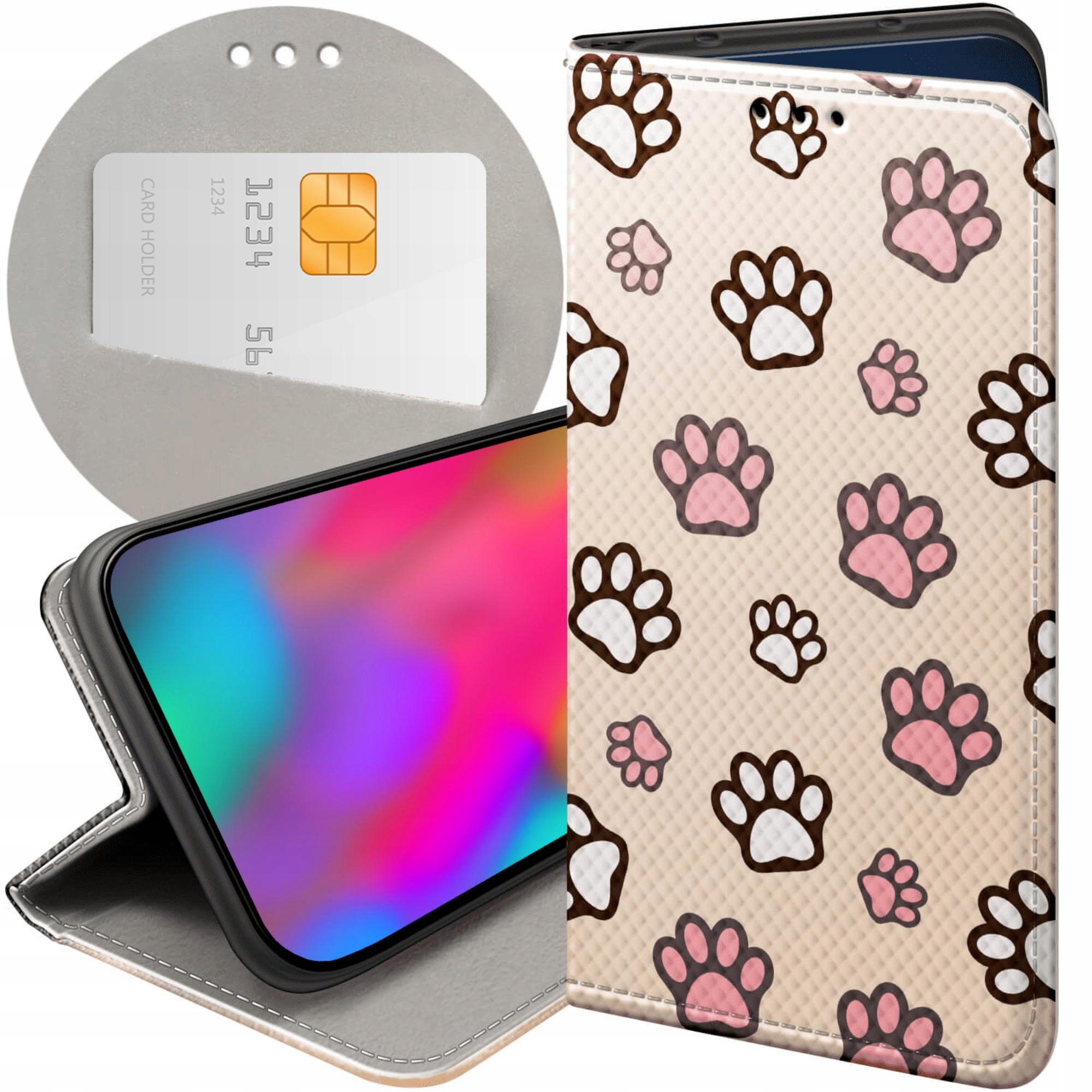 Etui Do Xiaomi Poco M3 Pro M3 Pro 5G Łapki Ślady Łapa Stopa Futerał
