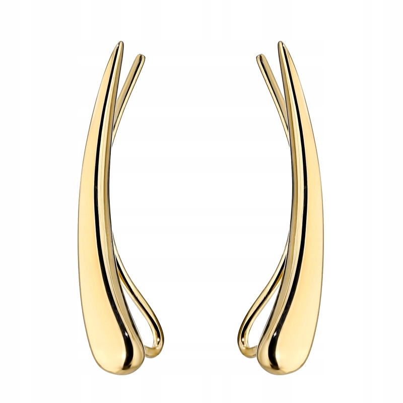 Złote Kolczyki Nausznice pr. 333 Gładkie Polerowane Ear Crawler 8k