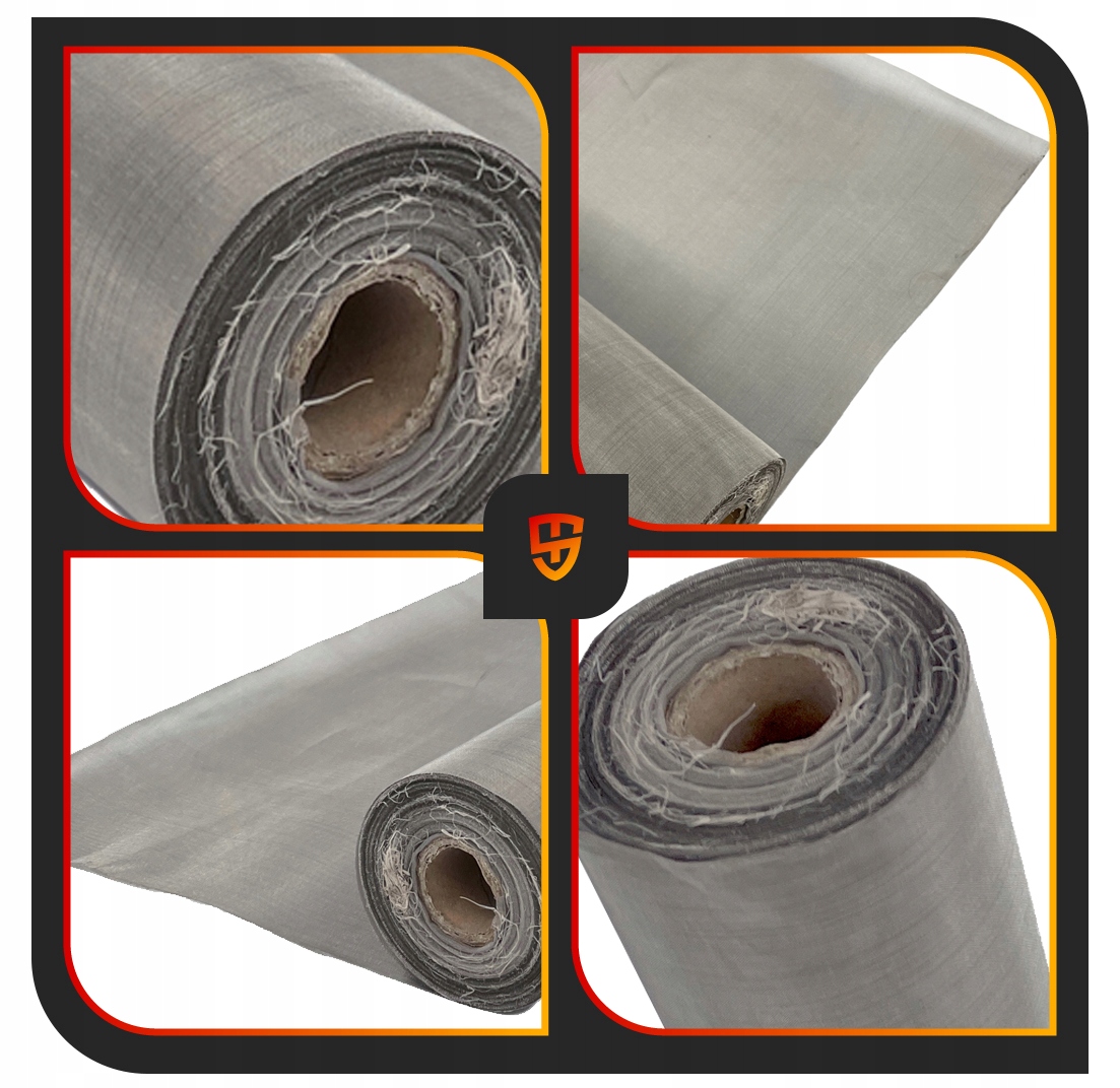 Nierdzewana siatka tkana oczko 0.2mm drut 0,15mm 0,5m² Wielkość oczka 0.2 mm