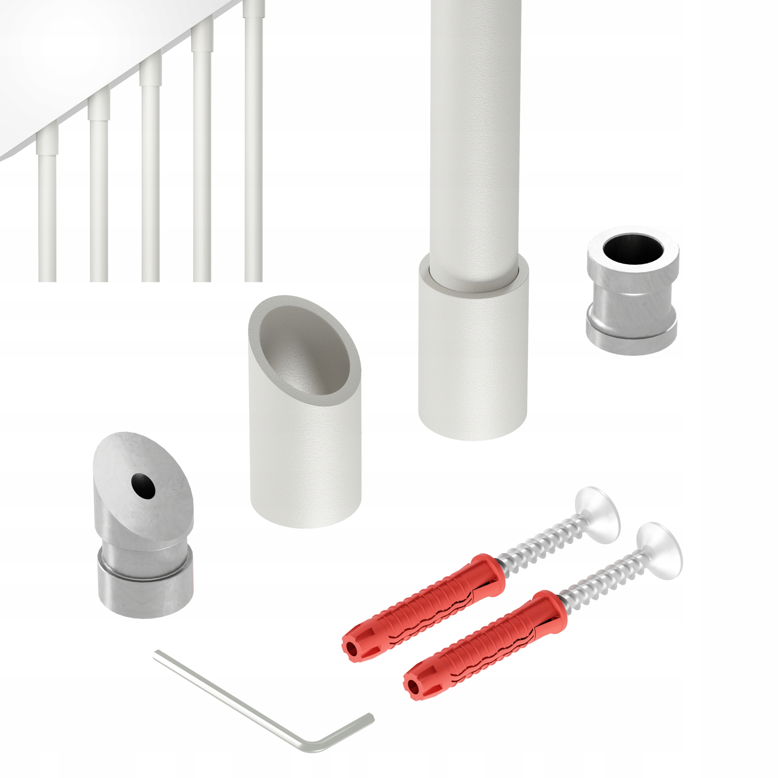 Zábradlí na schody šikmé 32 st tralka fi 20 mm kašmír 295 cm Noa 32