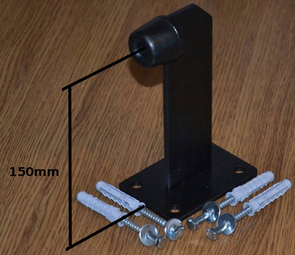 Odbój bramy, drzwi 15 cm exclusiv czarny Materiał metal