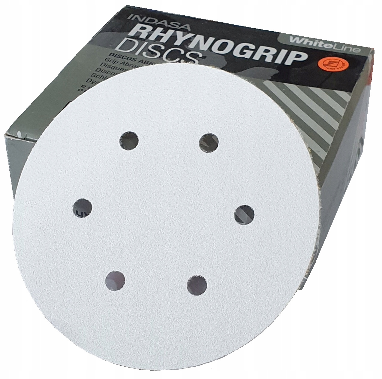 Indasa Papier Krążek Rzep White 150MM 6H P80 1SZT