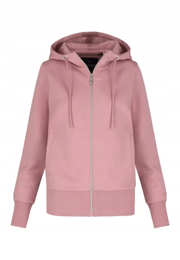 Růžová dámská rozepínací mikina tepláková mikina s kapucí Volcano B-alexa XL