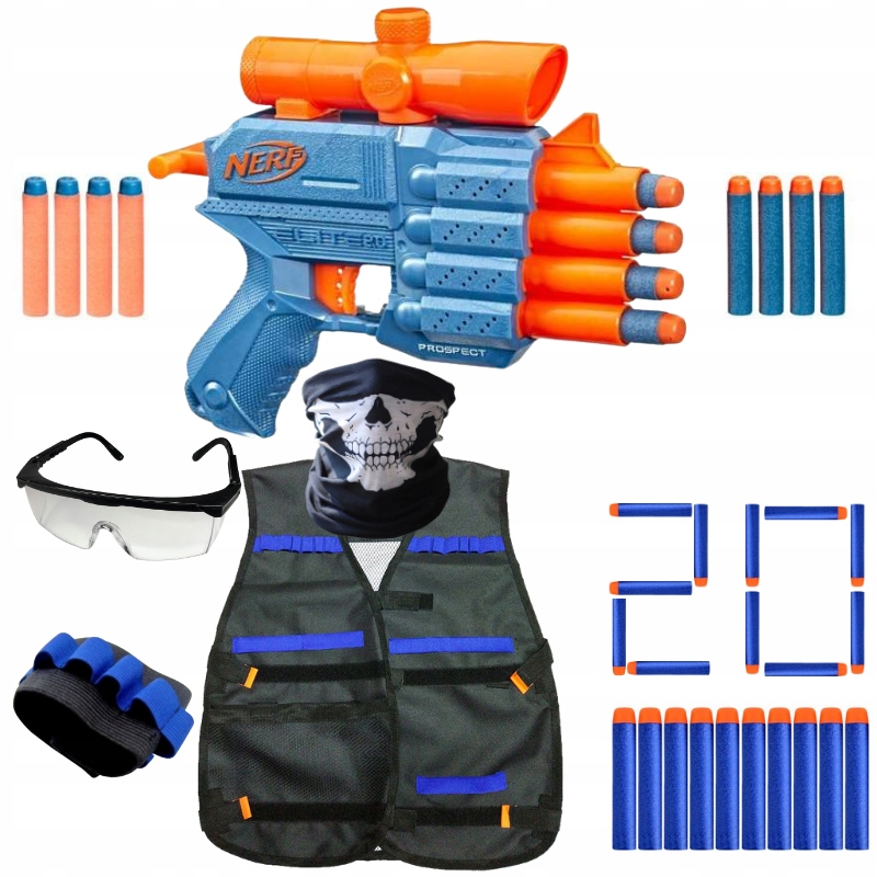 

Nerf Prospect Strzałki Kamizelka Okulary Zestaw