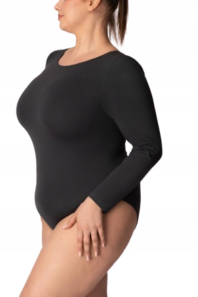 Mona Queen Size Dámské Body Longsleeve Base šedé, velikost 3XL