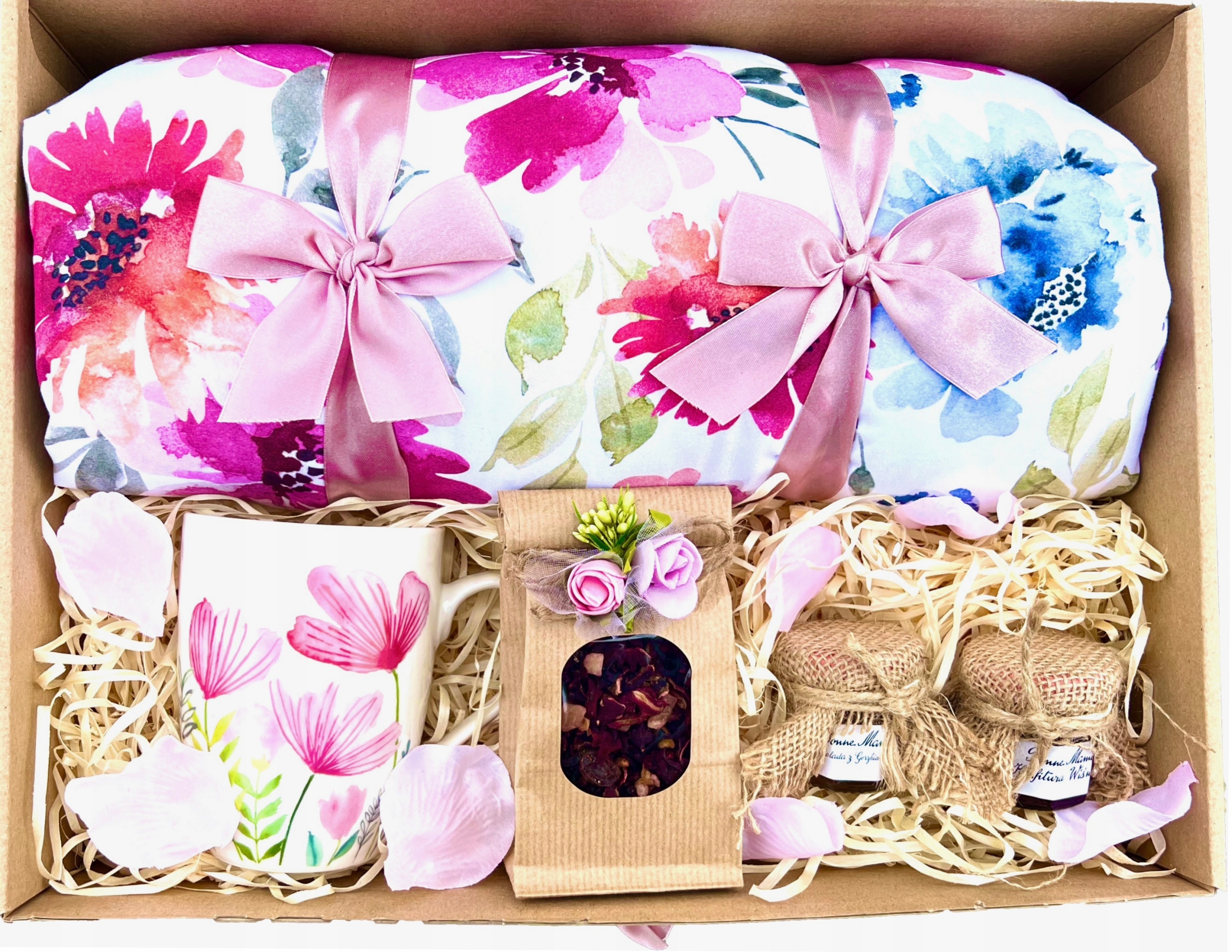 Wyjątkowy na Wielkanoc Wielkanocny Zestaw poduszka herbatka miód