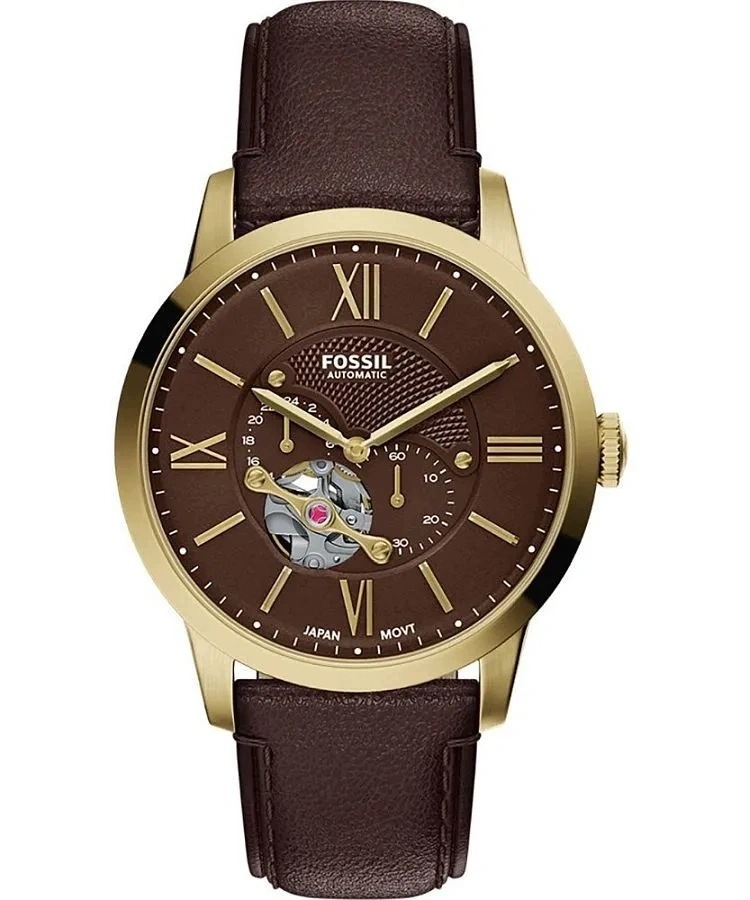 Pánské Hodinky Fossil ME3286 Townsman Automatic Hnědé S Elegantním Páskem