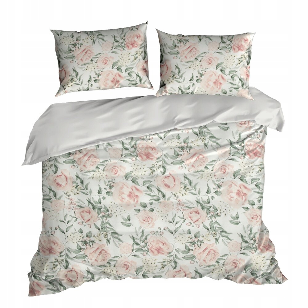Posteľná Bielizeň Spring 200x220 Eurofirany biela s farebnými ružami