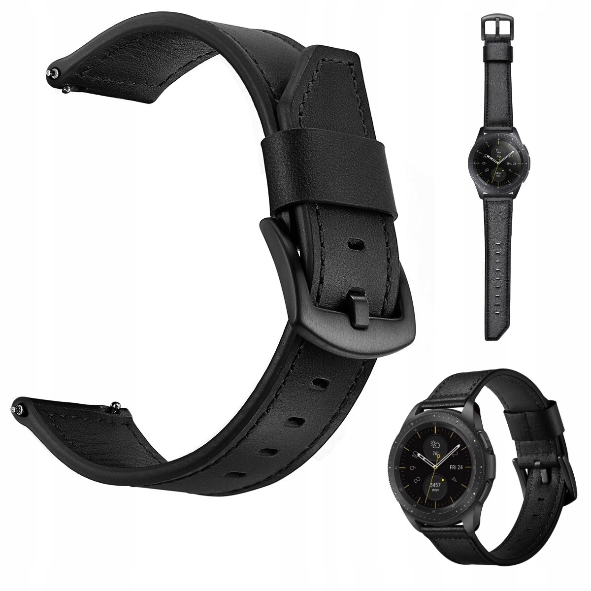 Skórzany Pasek Do Amazfit Gtr 4 3 2 2E T-rex 3 Pro 48MM Xiaomi MI Watch 1-4