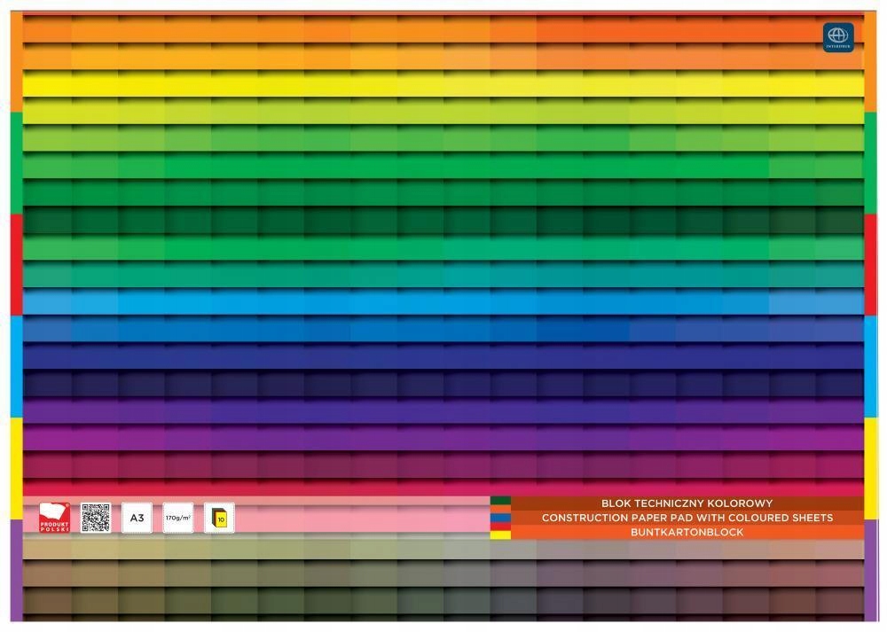 Blok Techniczny A3 10 Kartek Kolorowy Interdruk x3 Kod producenta 5902277170811