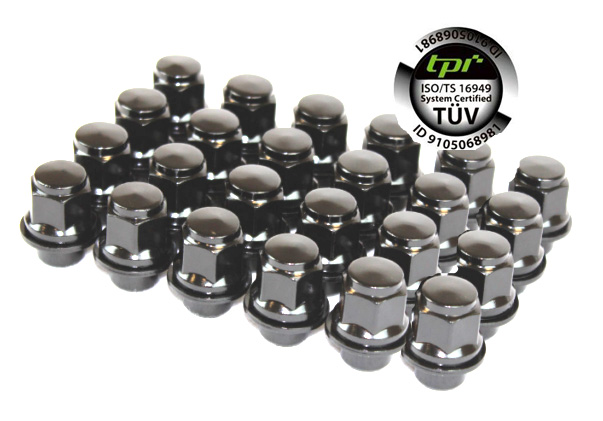 FORGED NUTS TPI BLACK TOYOTA MITSUBISHI 24PCS