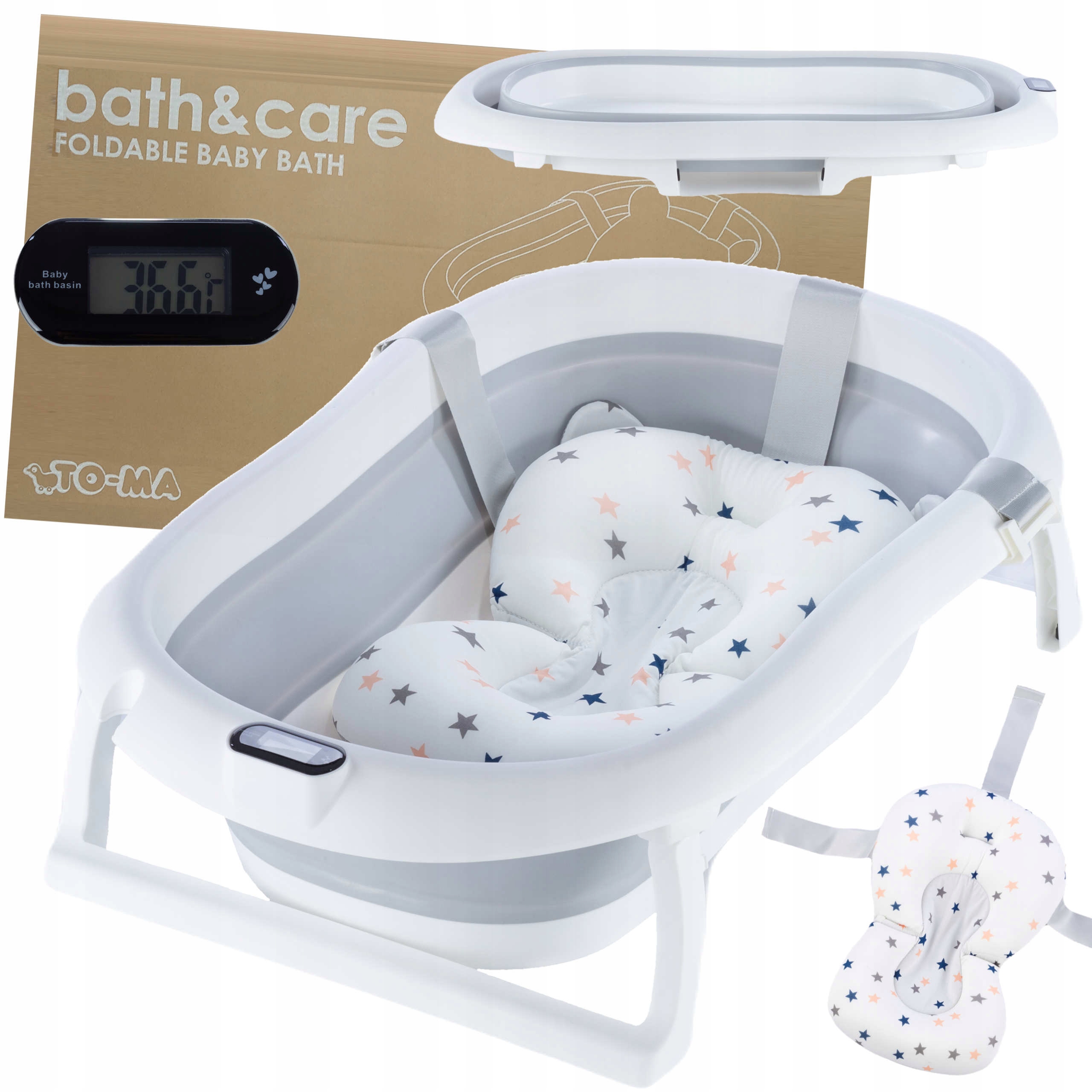 

wanna składana Bath&care z termometrem poduszką XL