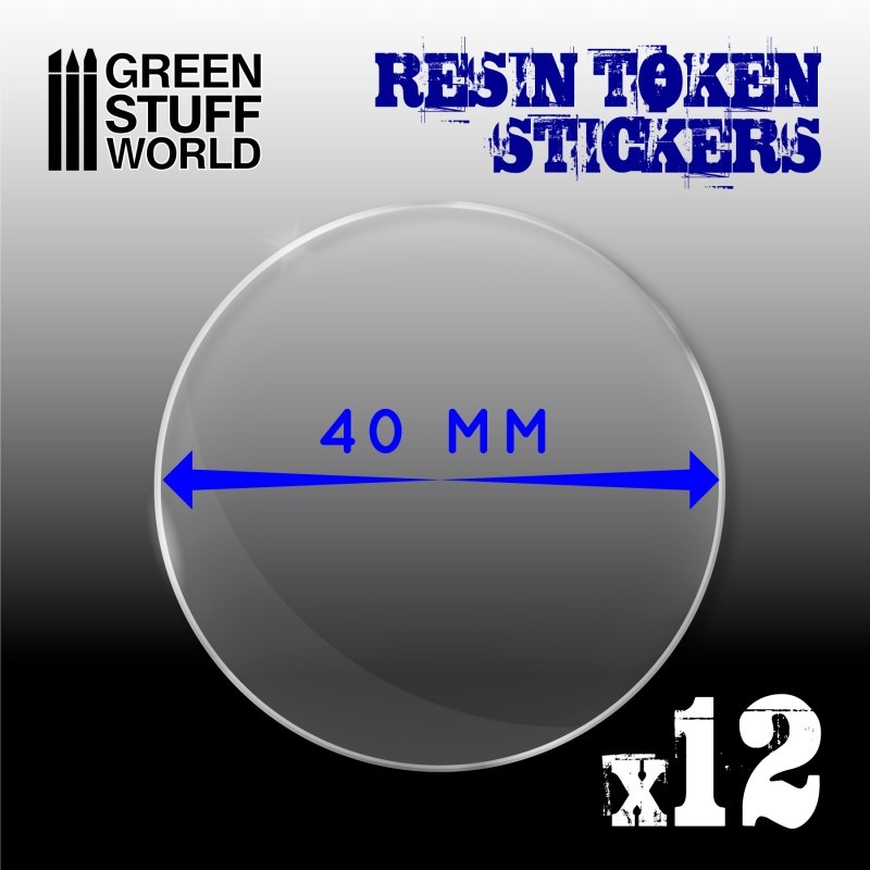 Resin Token Stickers 40mm 12 szt.