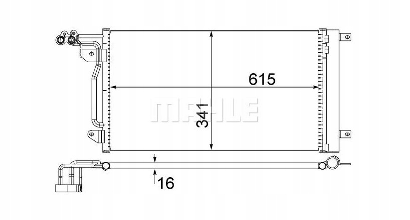 mahle ac 566 000S конденсатор, радиатор кондиционера