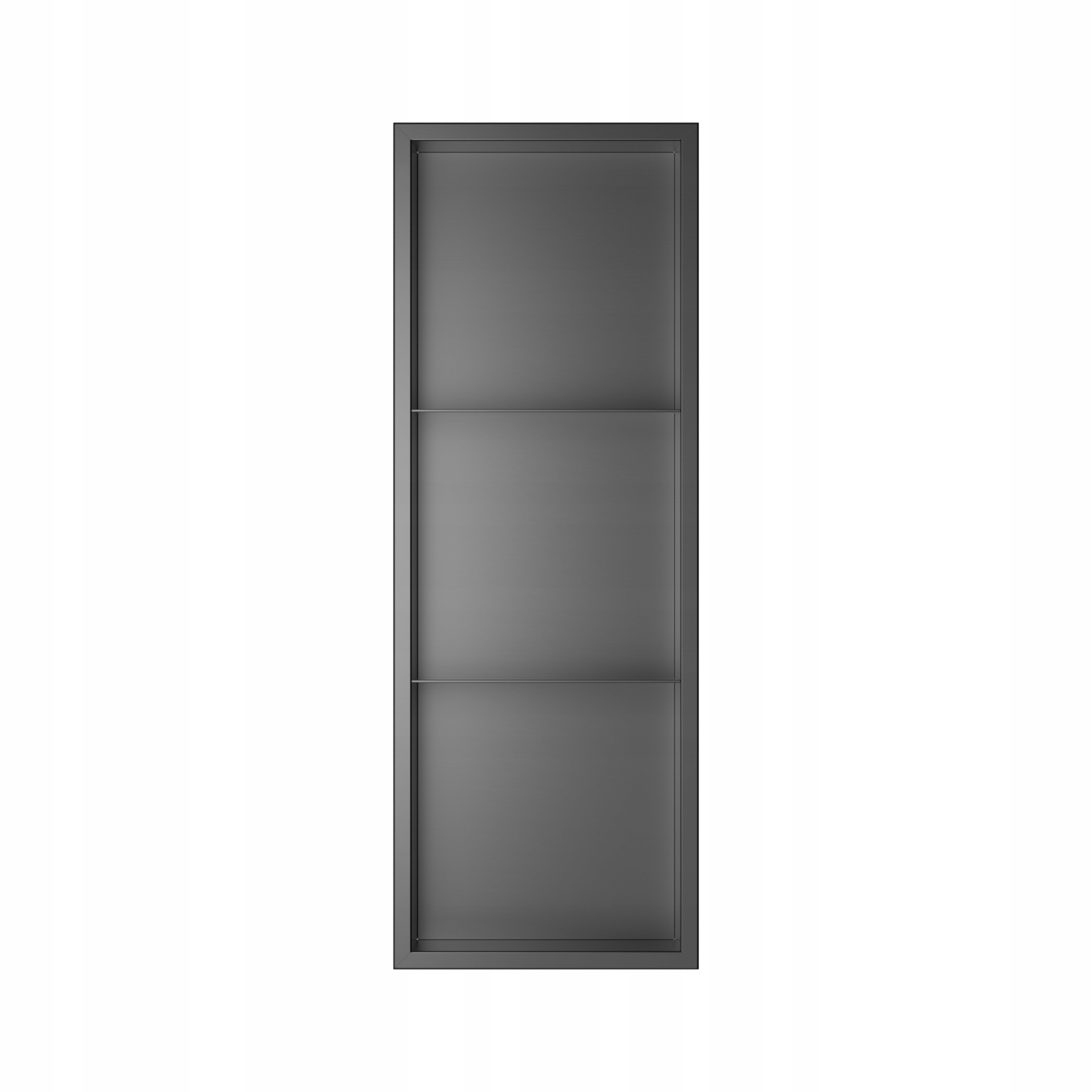 Półka Wnękowa Łazienkowa Q-box 3 Podtynkowa Grafitowa 90x30x10cm Aquauno