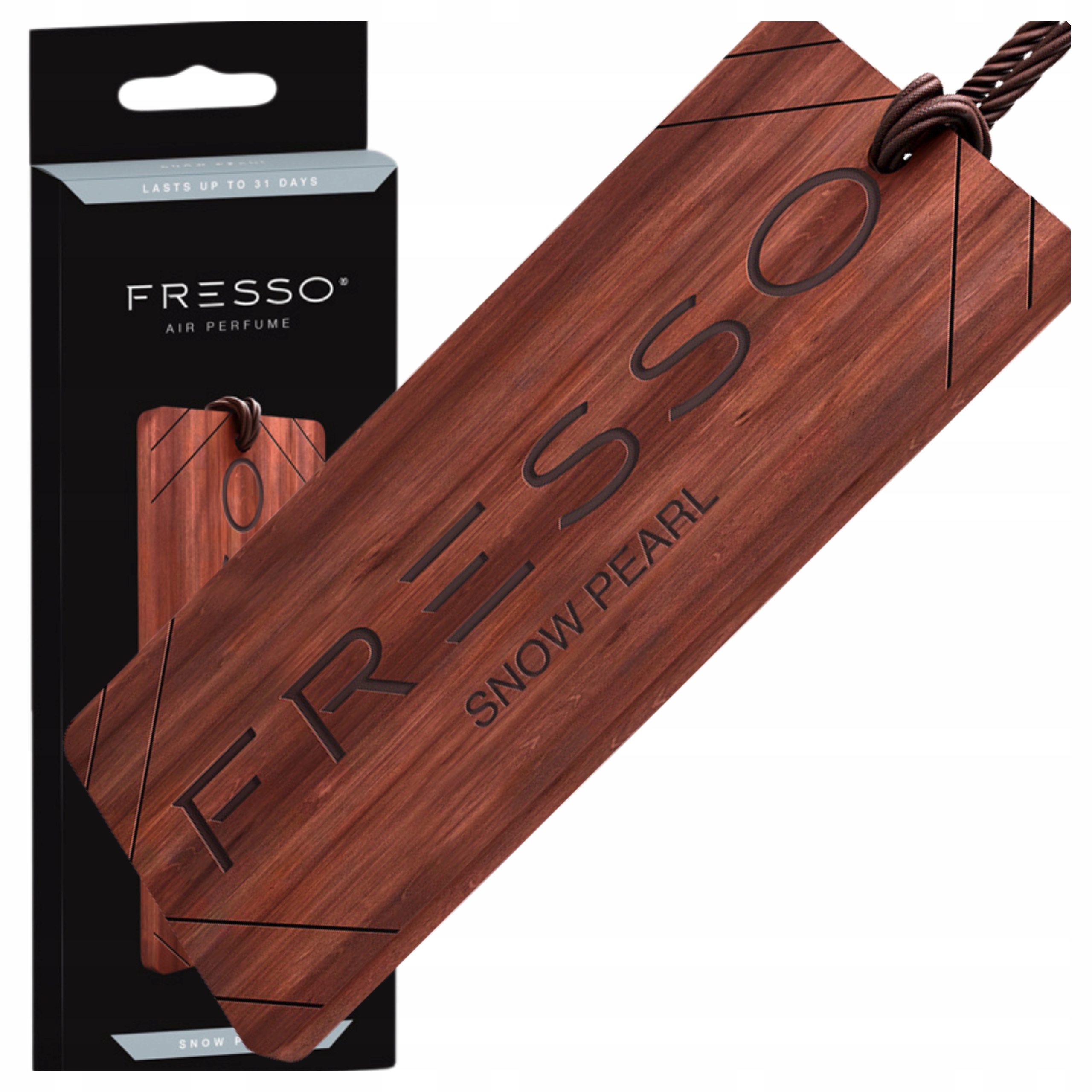 Fresso Snow Pearl Drewniana Zawieszka Trwały Zapach Do Auta Samochodu
