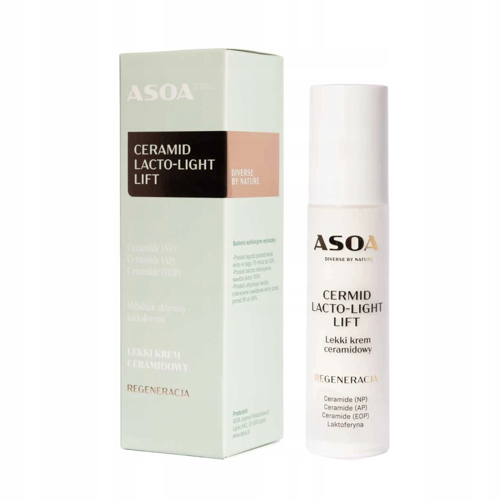asoa Lacto-Light Lift lehký ceramidový krém 50 ml