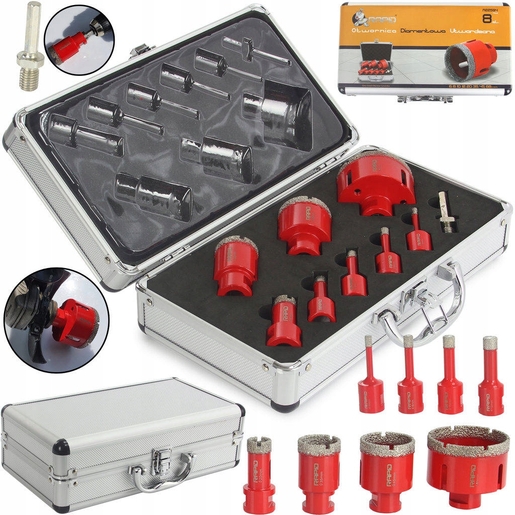 OTWORNICE DIAMENTOWE WIERTŁO WOLFRAMOWE PŁYTEK M14