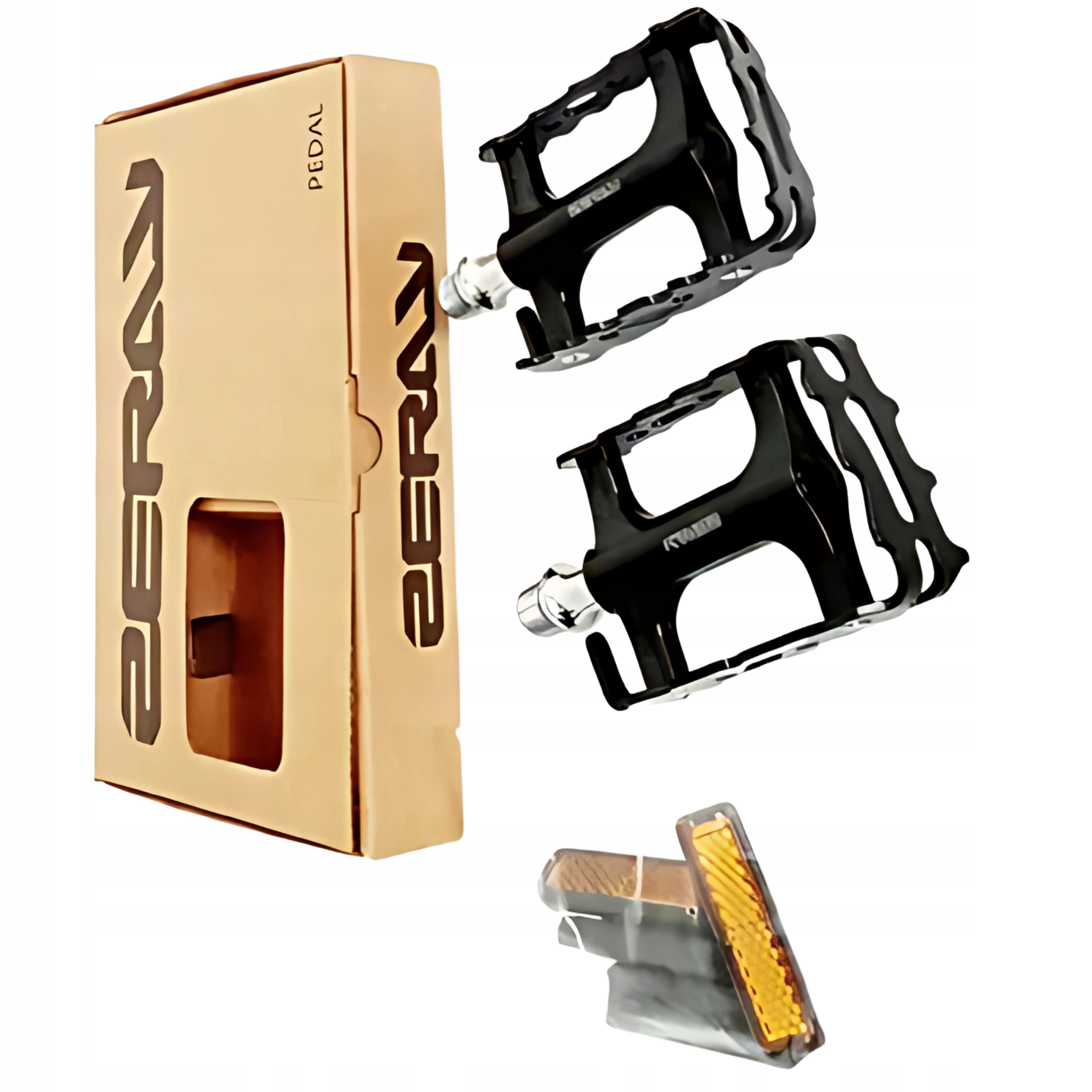 Pedały Mtb Zeray aluminiowe 9/16" Cr-Mo czarne łożyska maszynowe