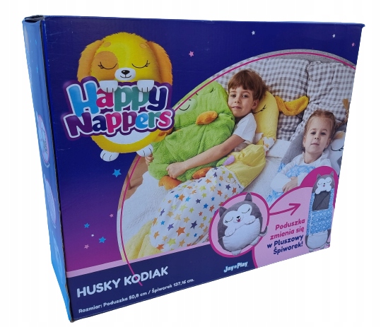 Детский спальный мешок HAPPY NAPPERS подушка хаски собака