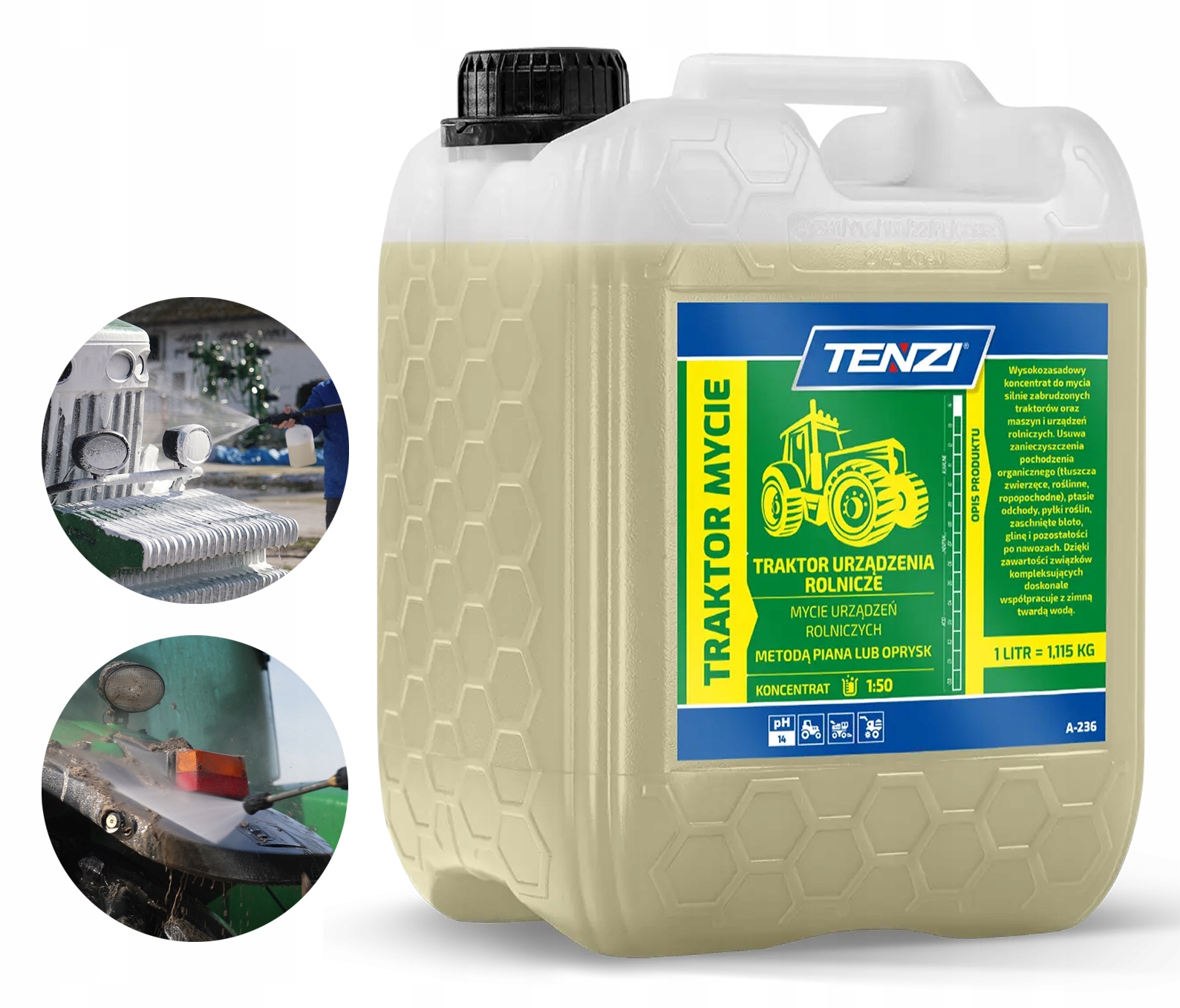 Tenzi Aktivní pěna Traktor Mytí Prostředek na mytí zemědělských strojů 5L