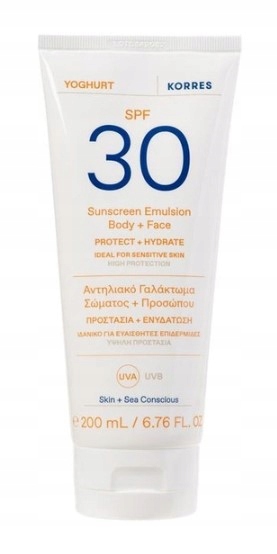 Korres Yoghurt Ochranná emulze na tělo a obličej SPF30 200 Ml