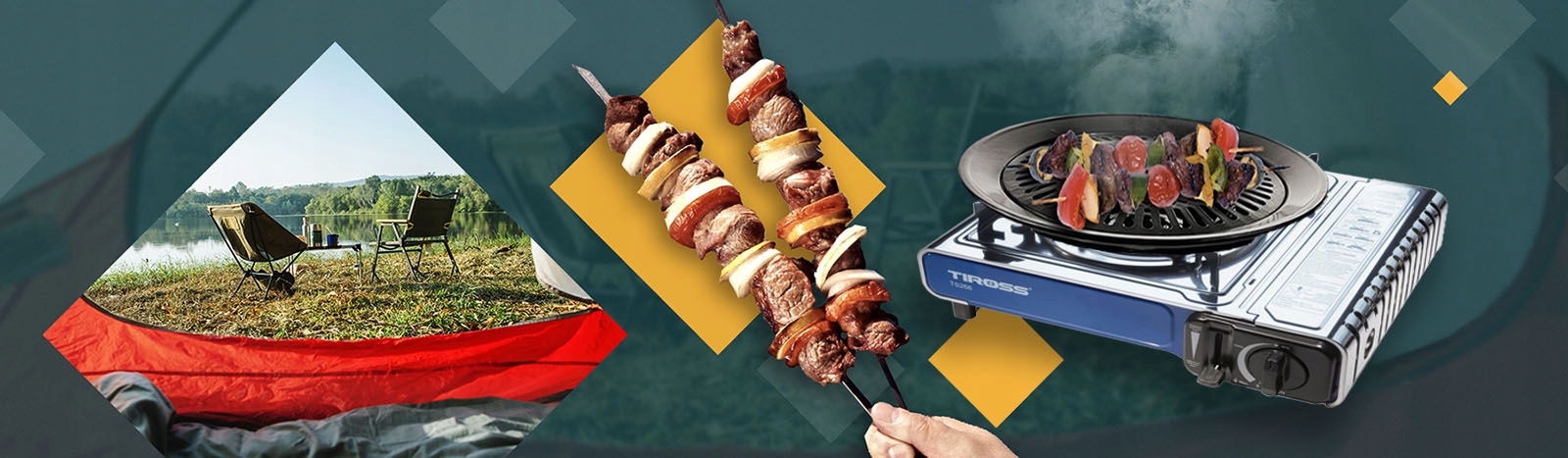 KUCHENKA TURYSTYCZNA gazowa CERAMICZNA inox+ GRILL Model TS-266