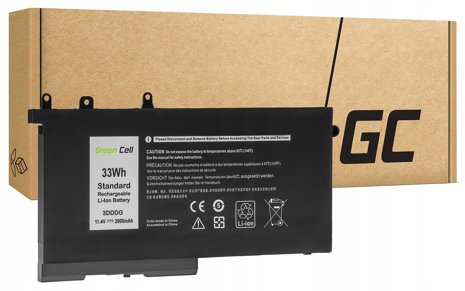 Bateria 3DDDG 93FTF 083XPC 83XPC do Dell Latitude 5280 5290 5480 5490 5495