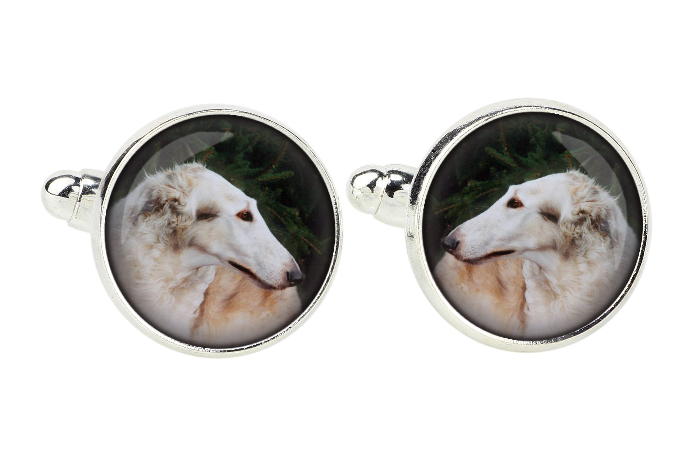 

Borzoj Borzoi Spinki do mankietów z Twoim zdjęciem