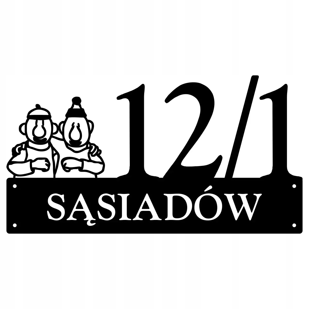 Číslo Na Dom 48 cm Tabuľa Adresa Ocel 2 mm ul. Susedov