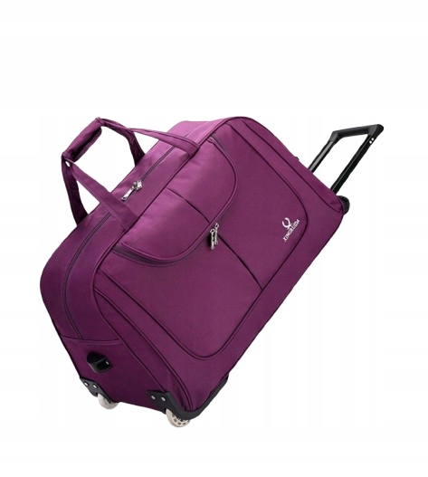 Shein Duża Fioletowa Miękka Walizka Na Czterech Kółkach 1HA