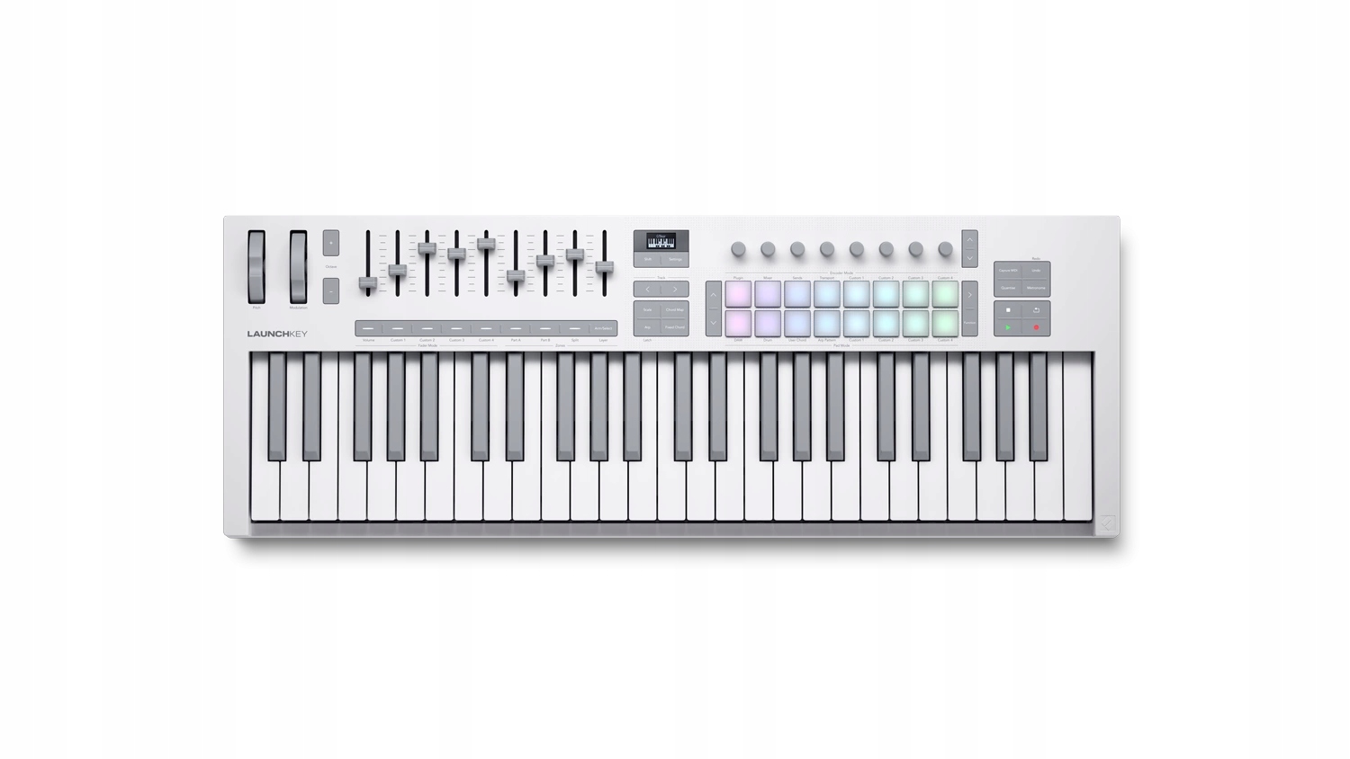 Novation Launchkey 49 mk4 bílá – MIDI ovládací klávesnice