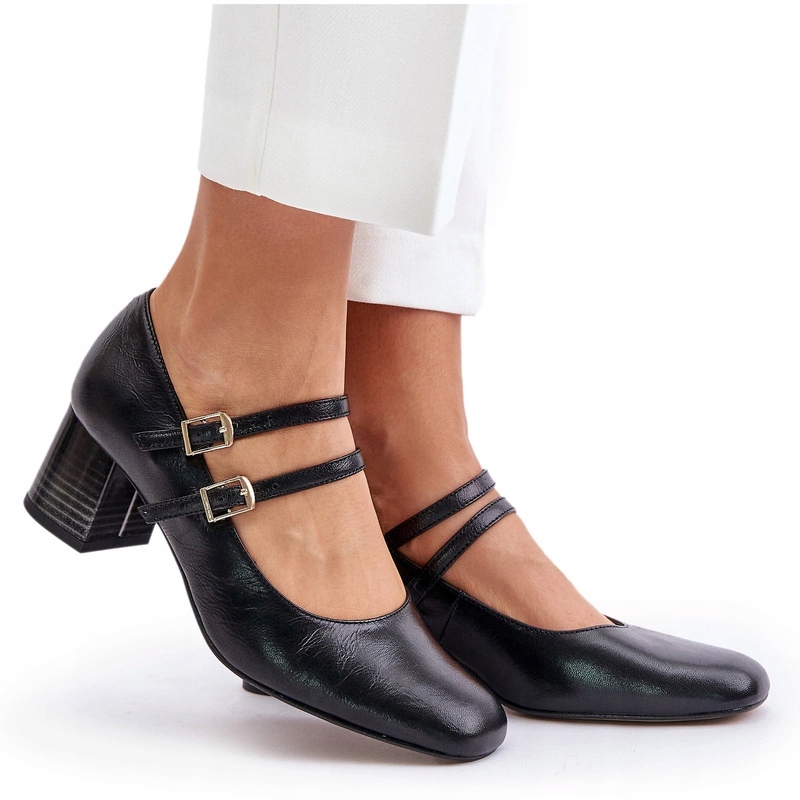 Lodičky Přírodní Kůže Podpatek Sloupek Pruhy Laura Messi 2857 Černé 38