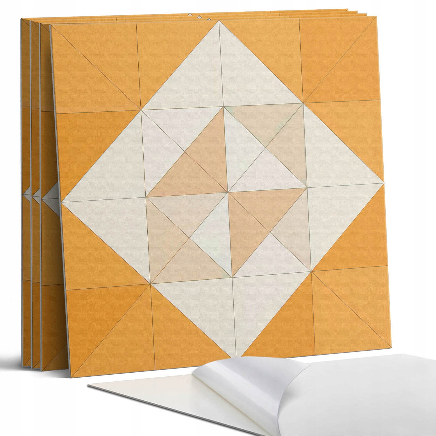 Pvc nástěnné dlaždice Geometrie kosočtverců v atraktivním provedení, 4 x 50 x 50 cm