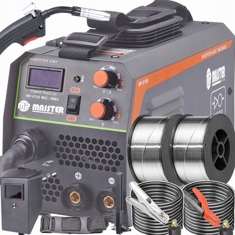 Spawarka Inwerterowa Inwertorowa Mig Flux Mma Tig migomat 2xDRUT MP0106 Pro