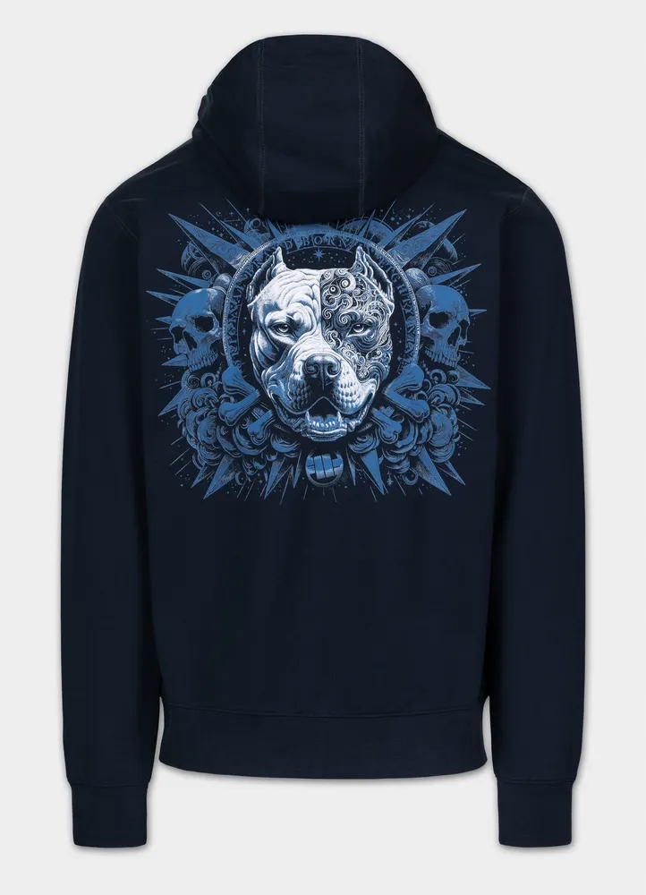 Pánská Mikina s kapucí Pitbull World velký potisk, pravidelný střih L