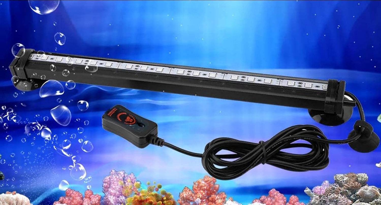 OŚWIETLENIE LED RGB LAMPKA AKWARIOWA LAMPA DO AKWARIUM 15 DIOD 4W 230V